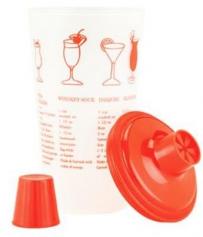 Cocktail Shaker - Plastic with Recipes (30oz)