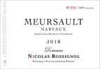 Domaine Nicolas Rossignol - Meursault Blanc Narvaux 2019 (Pre-arrival) (750)
