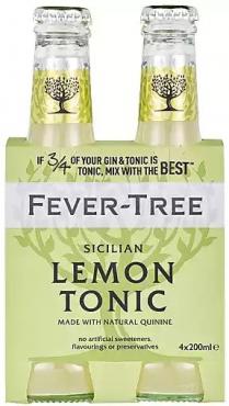 Fever Tree - Sicilian Lemon Tonic Water (200ml 4 pack) (200ml 4 pack)