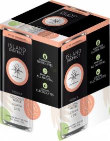 Island District - Guava, Lime & Coconut Water Vodka Soda (4 pack 12oz cans) (4 pack 12oz cans)