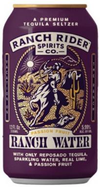Ranch Rider Spirits - Passionfruit Ranch Water Tequila Cocktail w/ Lime & Passionfruit (4 pack 12oz cans) (4 pack 12oz cans)